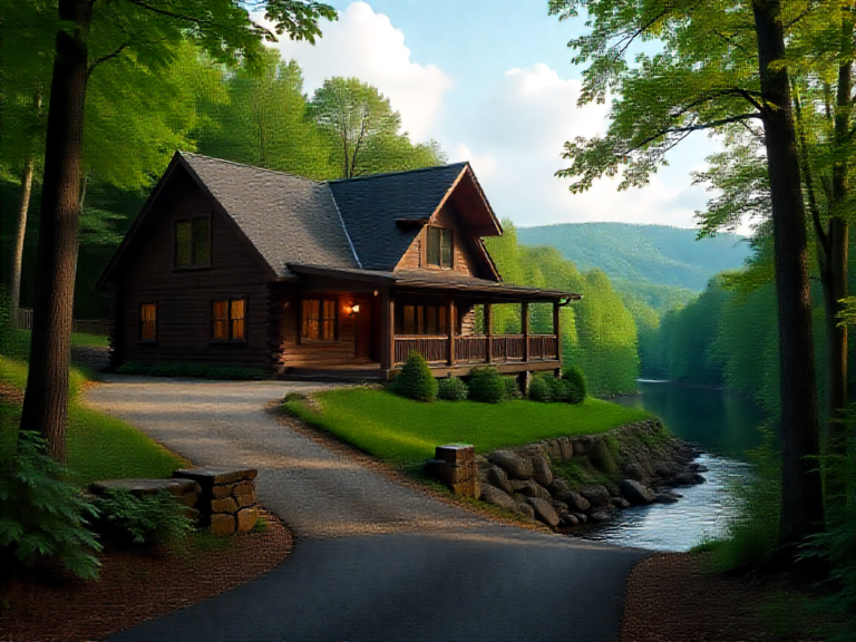 AI-generated illustration of a representative Cherokee area property and building plan, not an actual completed client project.
