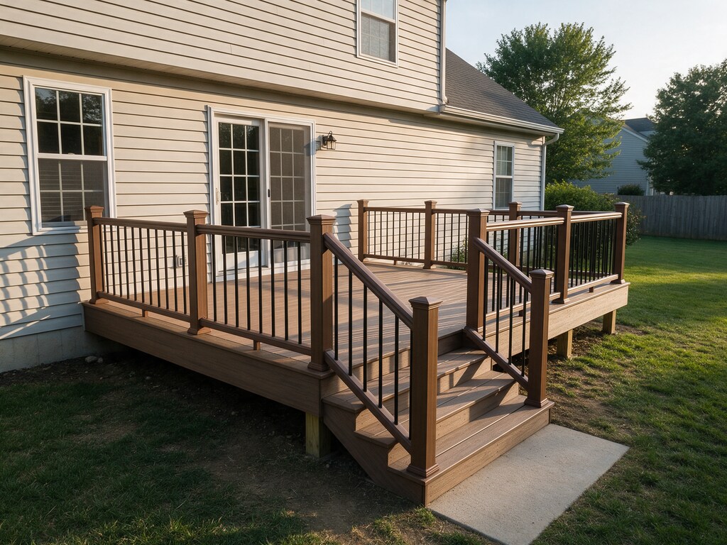 Illustrative project photograph: Deck and screened-porch site plans for site plan drafting