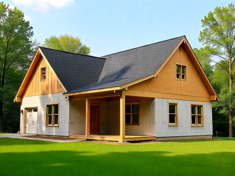 AI-generated illustration of a representative Catawba area property and building plan, not an actual completed client project.