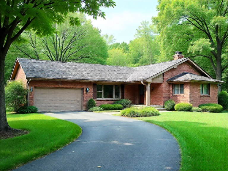 AI-generated illustration of a representative Cherryville area property and building plan, not an actual completed client project.