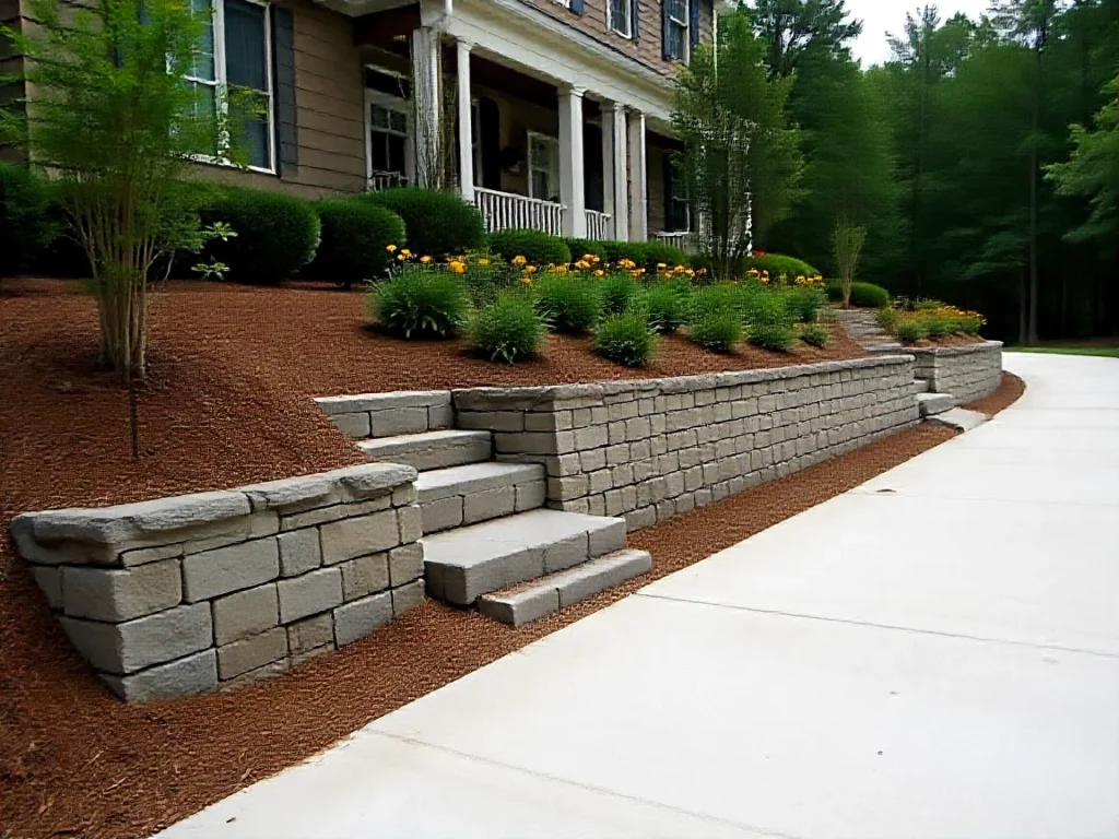AI-generated representative concept image for Retaining Wall Plans